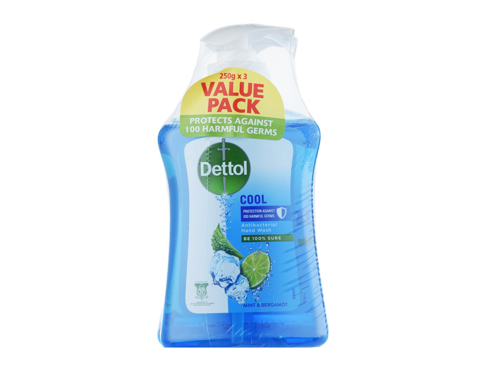 Dettol Antibacterial Handwash Cool Value Pack 3 x 250 ml